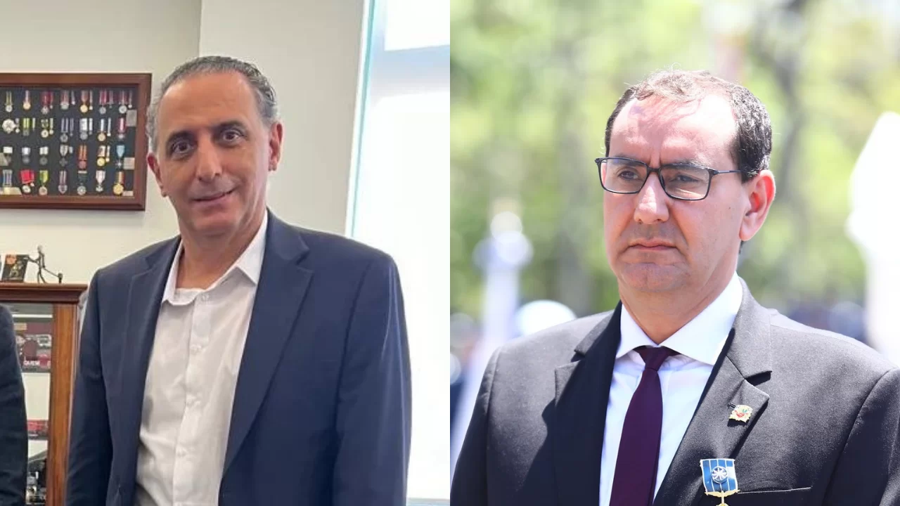 montagem com fotos de eduardo cury e anderson farias